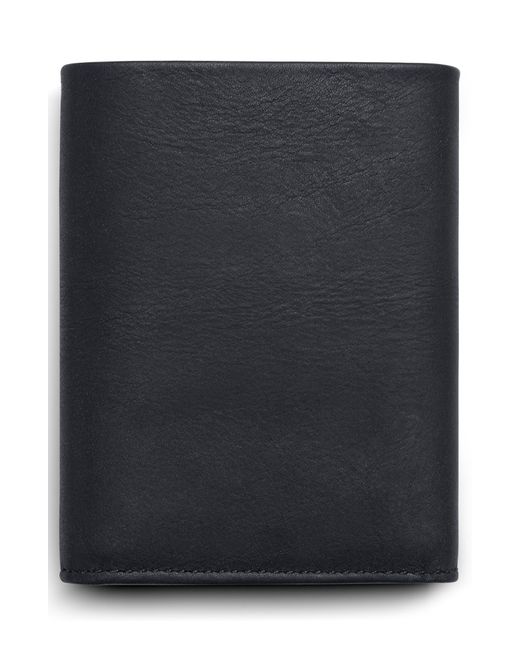 Shinola Black Rfid Leather Trifold Wallet for men