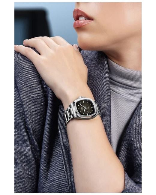 MIDO Metallic Multifort Square Automatic Bracelet Watch, 35Mm