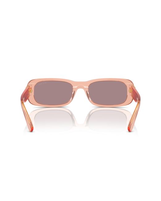 Miu Miu Pink 53mm Rectangular Sunglasses