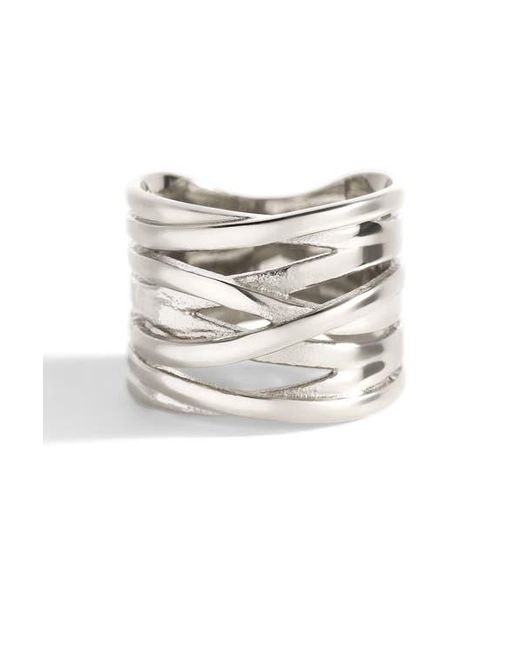 Mint & Lily White Wire Wrap Statement Ring