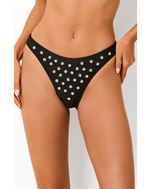 Solid & Striped Black The Daniela Beaded Daisy Bikini Bottoms