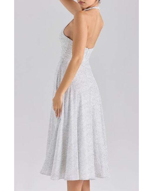 maxi halter neck dress formal Luannie Halter Scarf Tie Maxi Dress | Navy | Womens main image 0