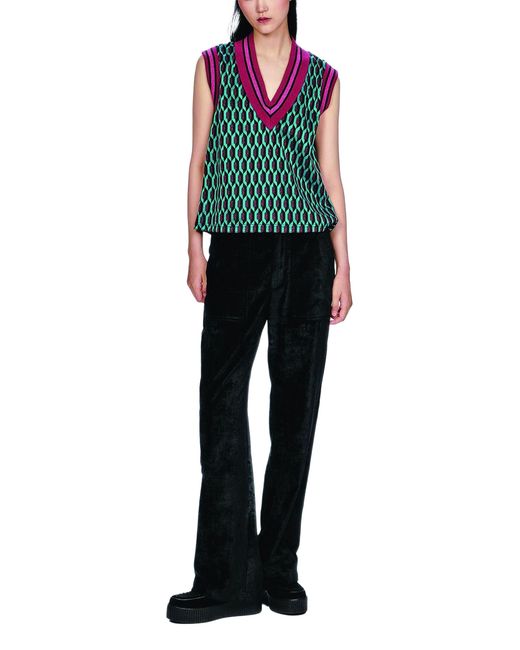 Anna Sui Blue Velour Pants