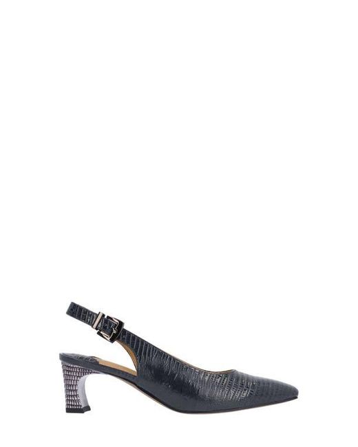 J. Reneé Blue Hadyn Lizard Embossed Slingback Pump