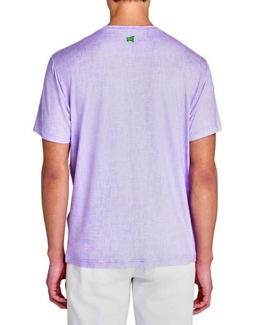 Con.struct Purple Regular Fit Chambray Recycled Performance Golf T-Shirt for men