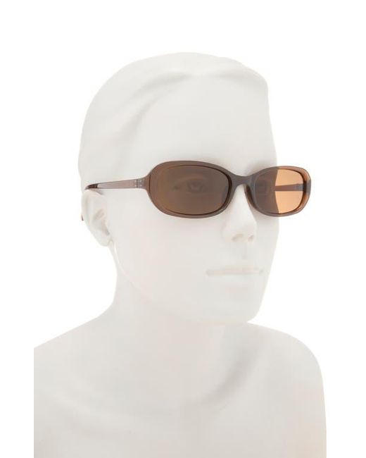 BP. Brown Rectangular Wrap Sunglasses