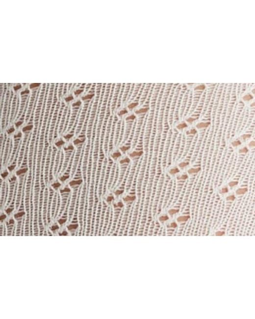 Hue White Diamond Pointelle Sweater Tights