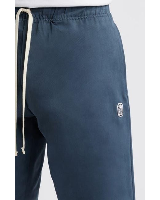 Standard Issue Blue Pd Cotton Blend Drawstring Slacker Pants for men
