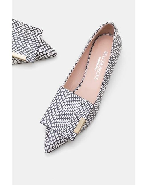 Bells & Becks White Allegra Pointed Toe Flat