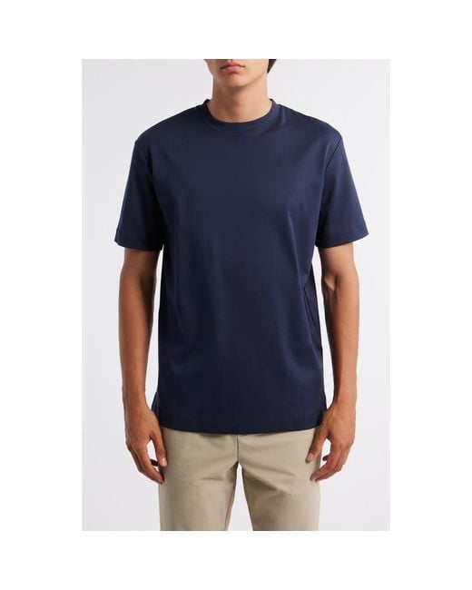 Aurélien Blue Aur1 Solid Cotton T-Shirt for men
