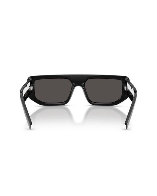 Dolce & Gabbana Black 56Mm Rectangular Sunglasses