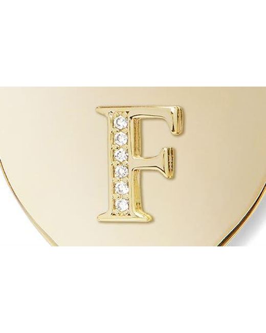 Melinda Maria Metallic Love Letters Initial Heart Medallion Necklace