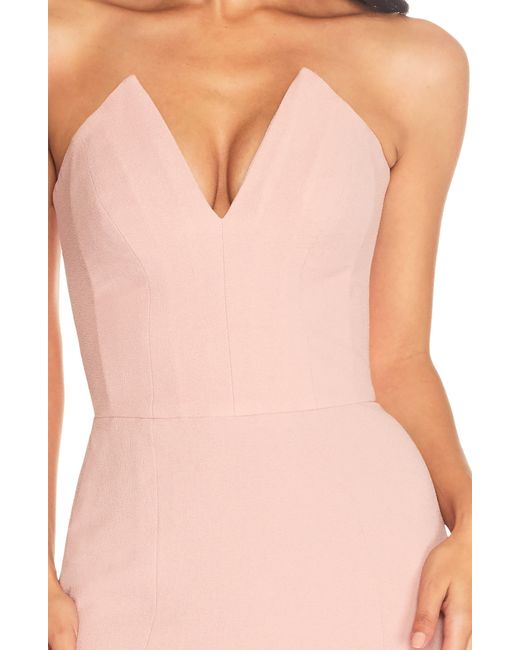 Dress the Population Pink Fernanda Strapless Evening Gown