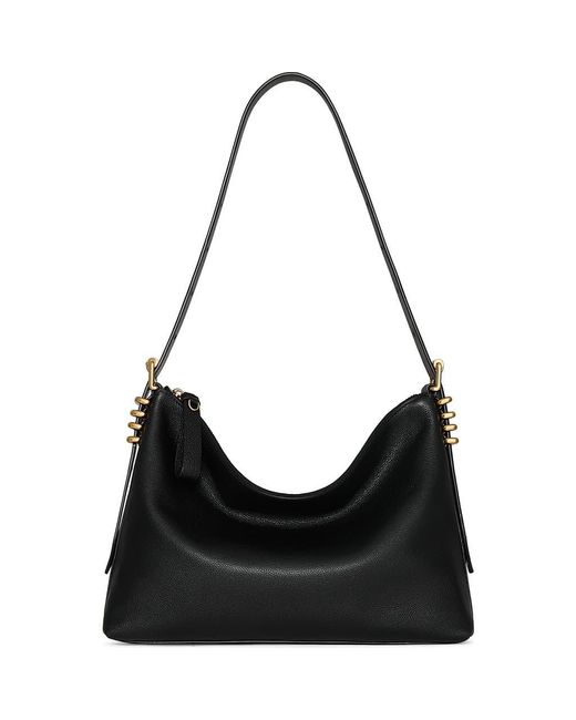Rebecca Minkoff Black Buckle Up Leather Shoulder Bag