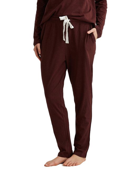 Papinelle Red Jada Organic Cotton Knit Pajama Pants