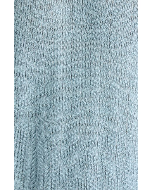 NN07 Blue Jaden 6634 Linen Crewneck Sweater for men