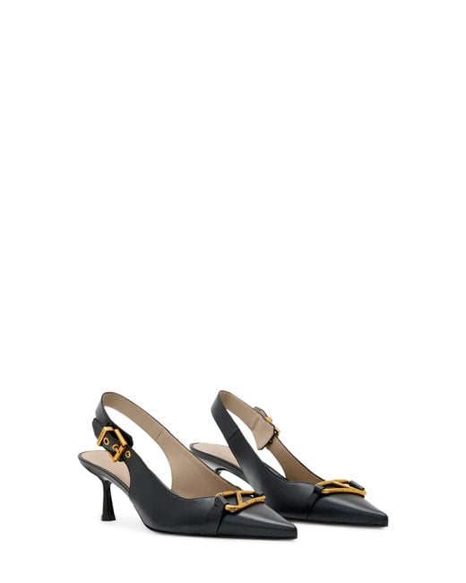 AllSaints Blue Hera Pointed Toe Slingback Pump