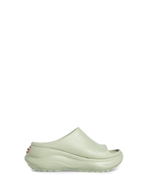 Hunter Green Haddie Platform Slide Sandal