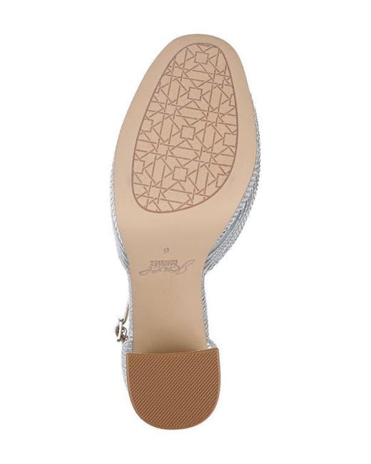 Badgley Mischka White Stephanie Ankle Strap Platform Pump