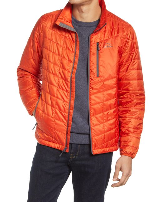 L.L. Bean Primaloft® Packaway Jacket in Orange for Men | Lyst
