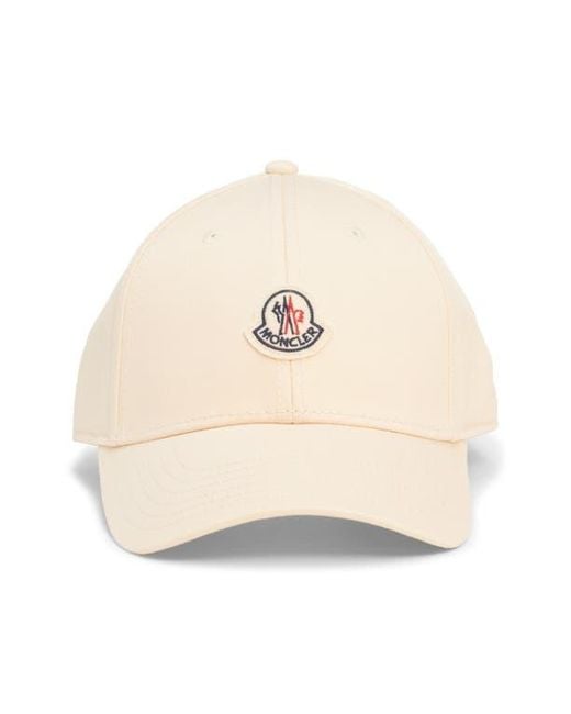 Moncler Natural Baseball Hat With Logo