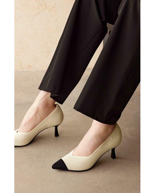 VIVAIA Metallic Pointed-Toe Mid Heels