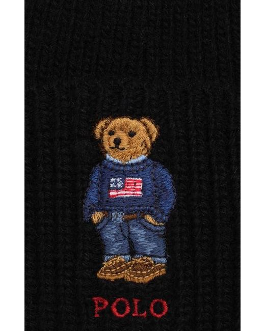 Polo Ralph Lauren Black Flag Bear Beanie for men