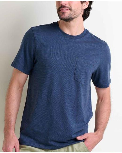 Toad & Co. Blue Tempo Crew for men