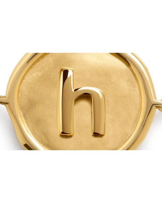Monica Vinader Metallic Initial Stamp Charm Bracelet