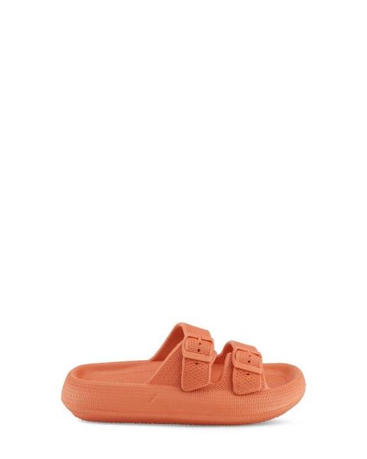Flexus by Spring Step Orange Bubbles Waterproof Slide Sandal