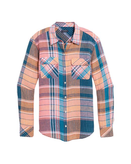 Vineyard Vines Multicolor Long Sleeve Linen Button-up Shirt
