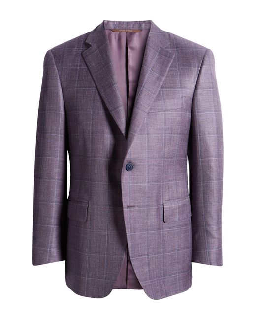 Canali Purple Siena Regular Fit Plaid Sport Coat for men