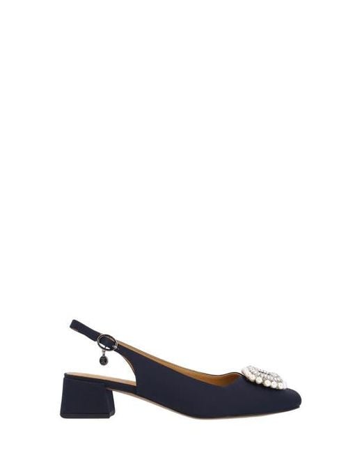 J. Reneé Blue Eudora Embellished Slingback Pump