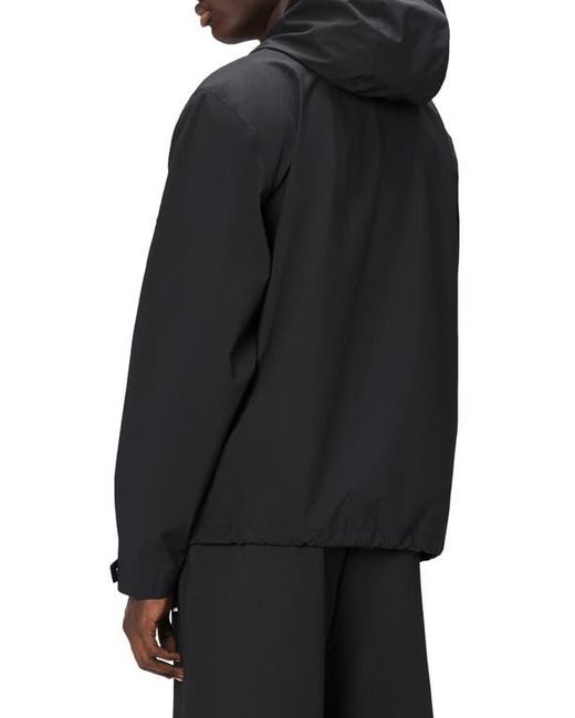 Rains Black Suva Hardshell Rain Jacket for men