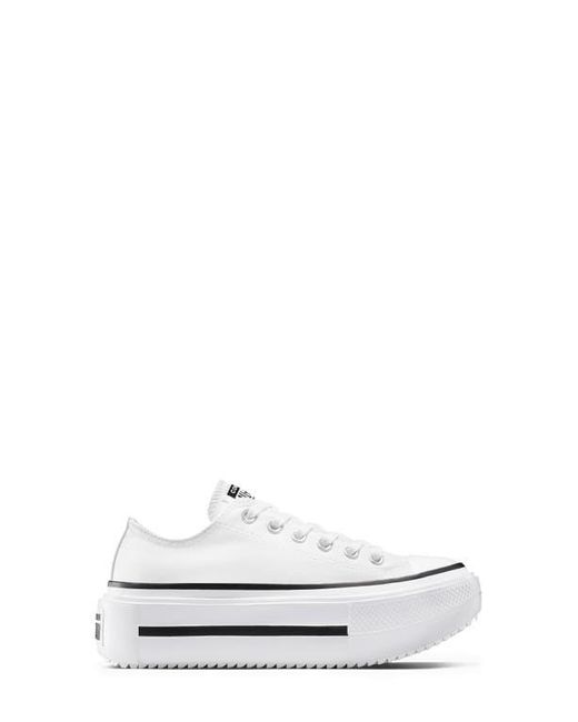 Converse White Gender Inclusive Chuck Taylor All Star Lift Double Stack Low Top Platform Sneaker
