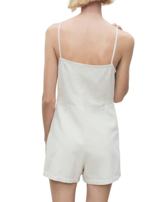 Mango Natural Denim Skort Romper