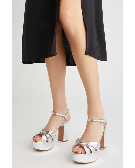 SCHUTZ SHOES Metallic Keefa Platform Sandal