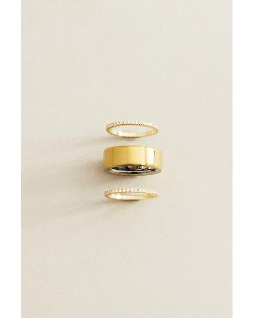 SET & STONES Metallic Aurora Smart Ring Stacking Set