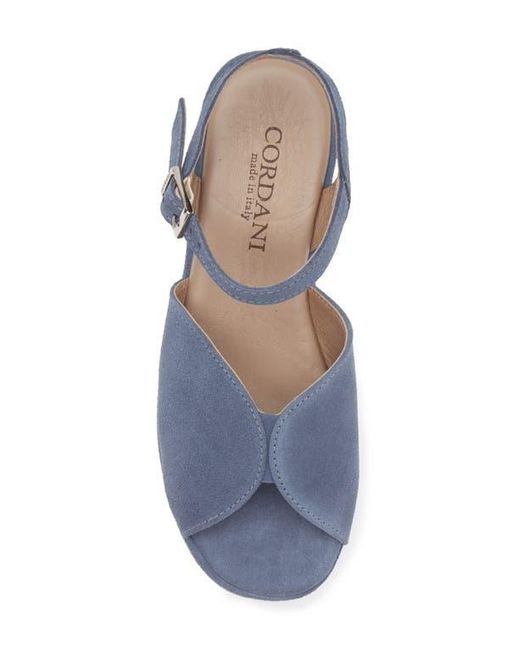 Cordani Blue Jenna Platform Wedge Sandal