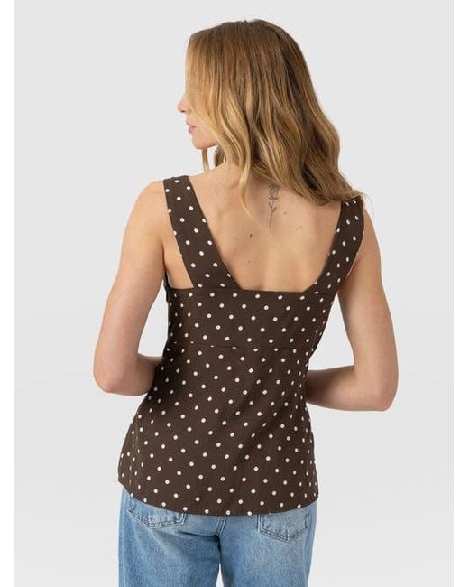 Saint + Sofia Blue Raye Cowl Cami