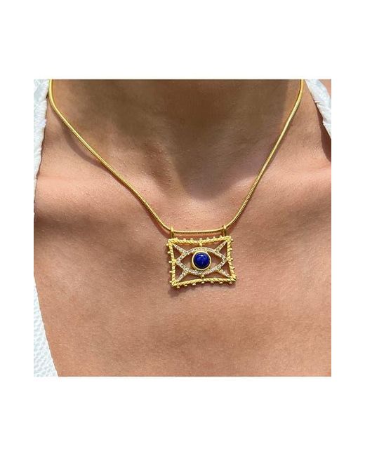 Sequin Metallic Nour Evil Eye Necklace