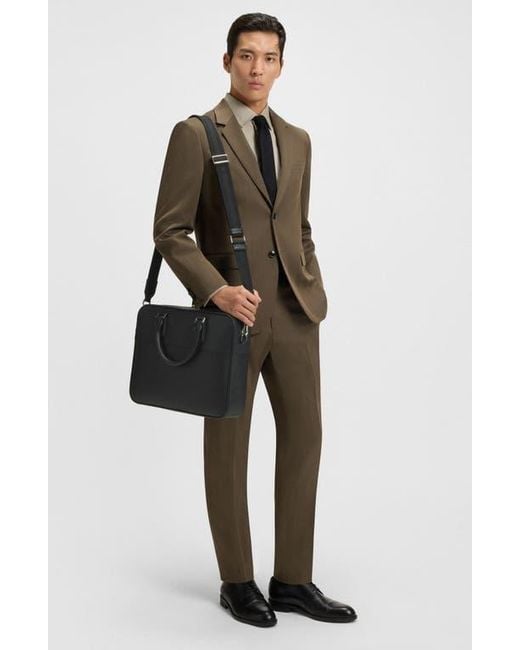 HUGO Black Crosstown Document Case for men