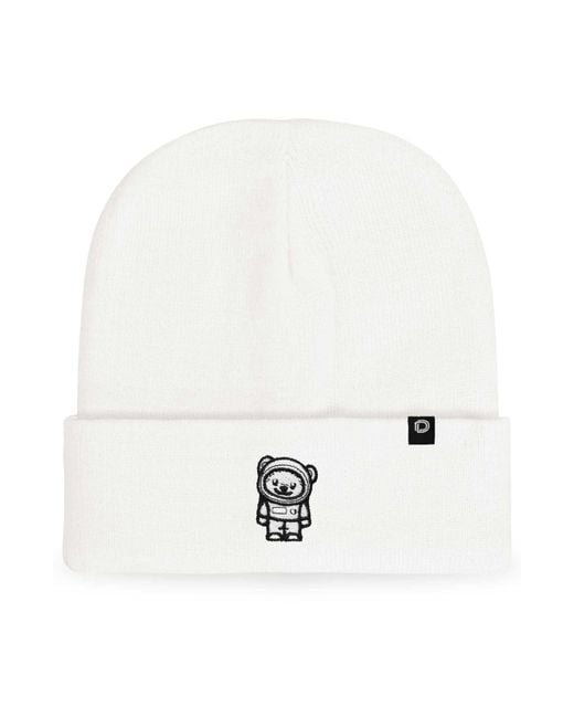 Alix White Ice Bear Beanie for men