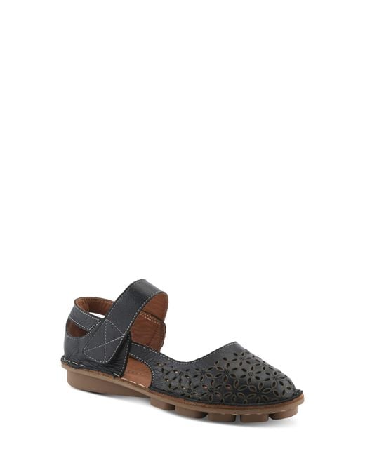 Spring Step White Canoya Flat