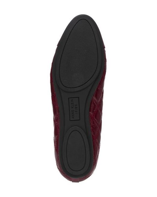 Anne Klein Red Luci Cap Toe Ballet Flat