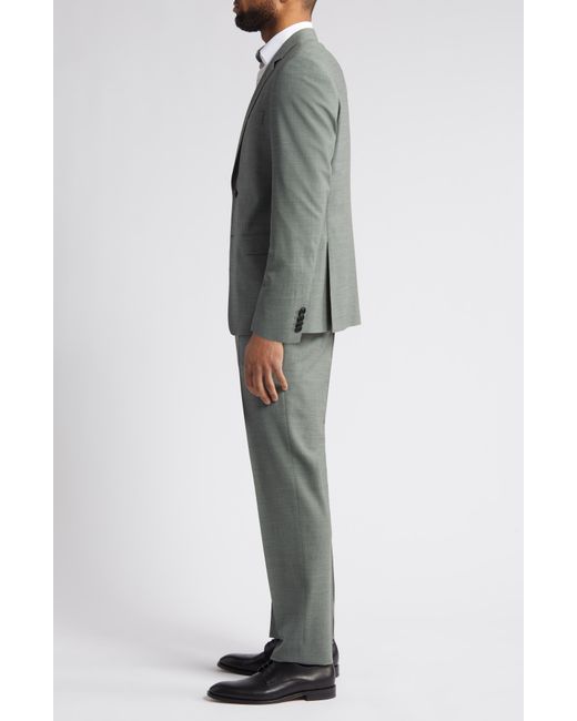 Boss Gray Huge Stretch Wool Suit for men