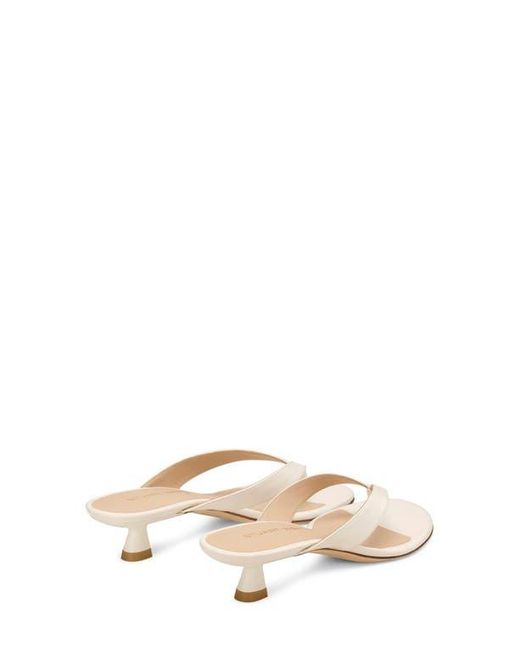Stuart Weitzman Natural Rio Kitten Heel Sandal