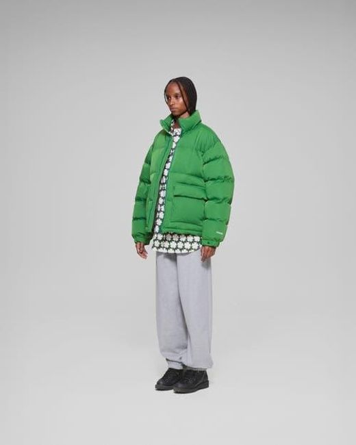 vowels Green Puffer Jacket for men