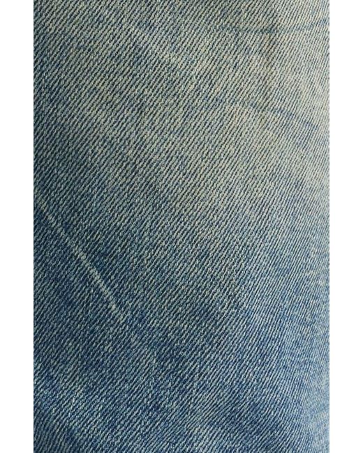 BBCICECREAM Blue Bb Trek Slim Fit Distressed Jeans for men