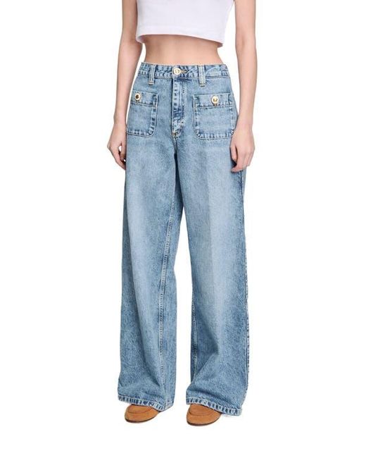 Sandro Blue Faded Jeans